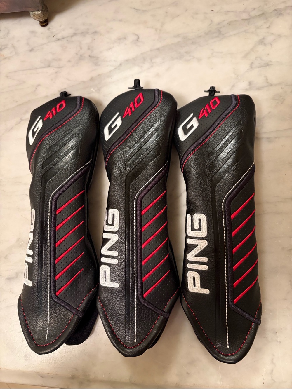 Ping Black and Red G410 Golf Headcovers Set